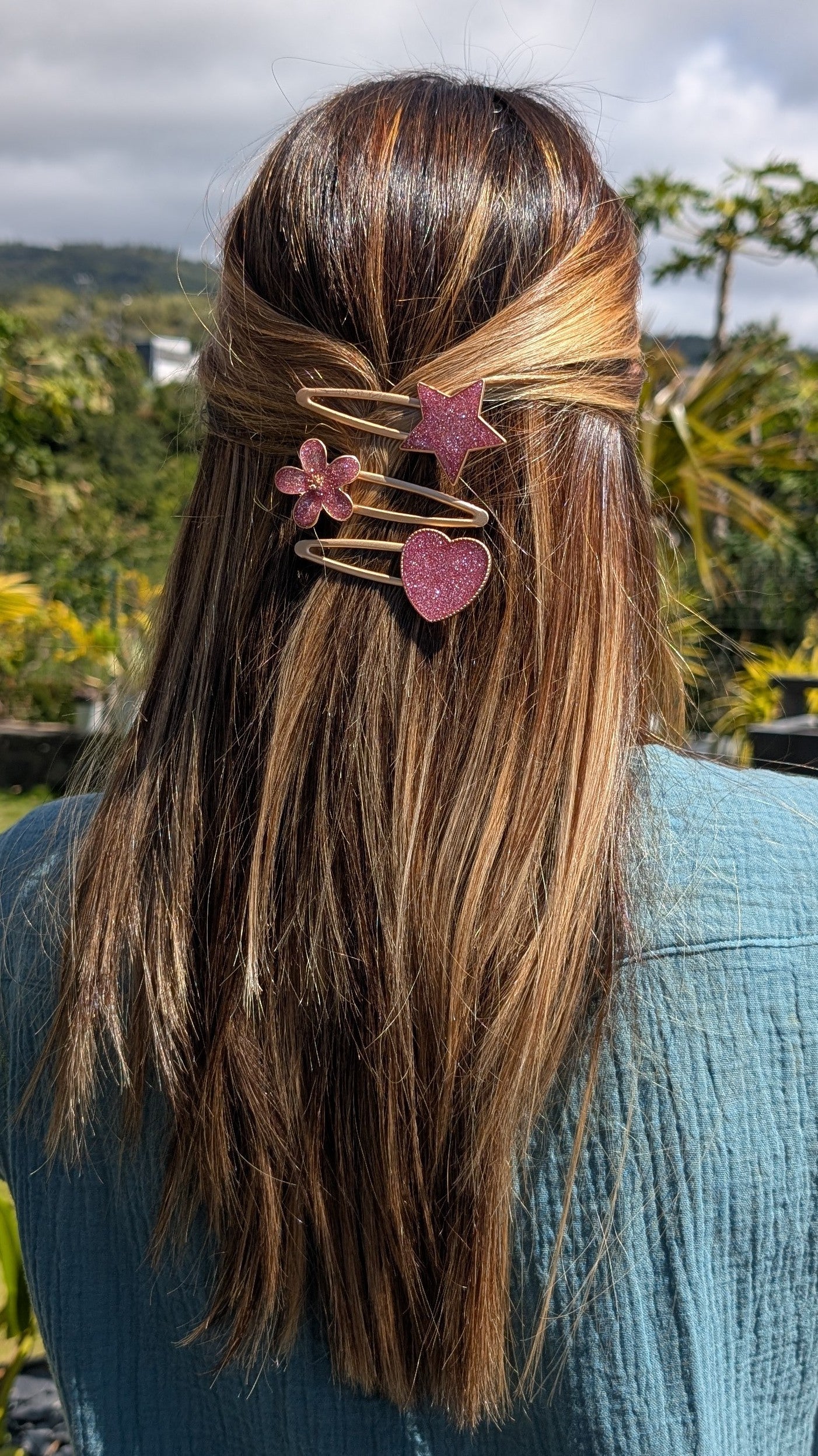 Barrette pailletée