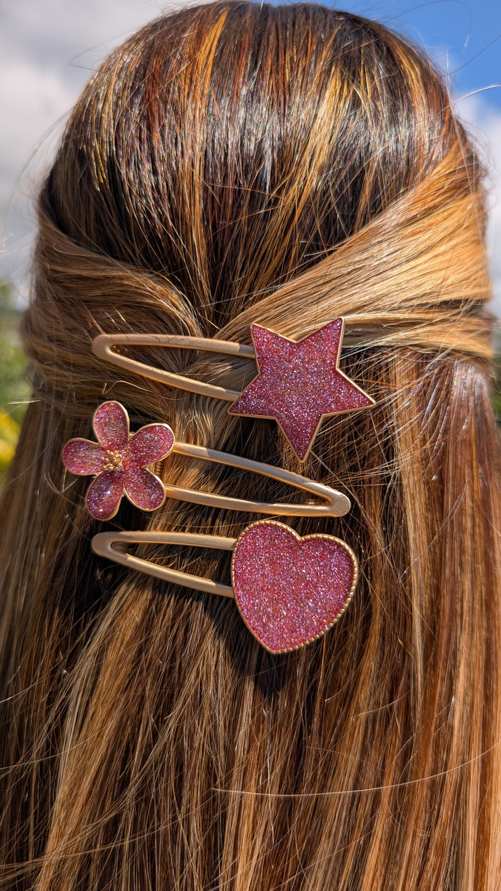 Barrette pailletée