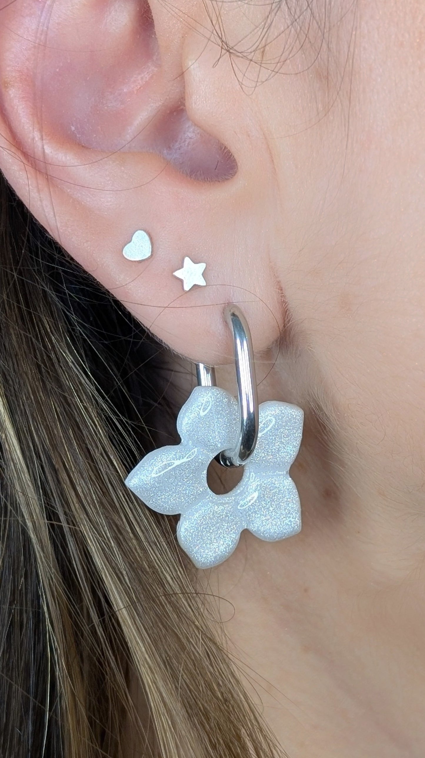 Puces d'oreilles Cœur