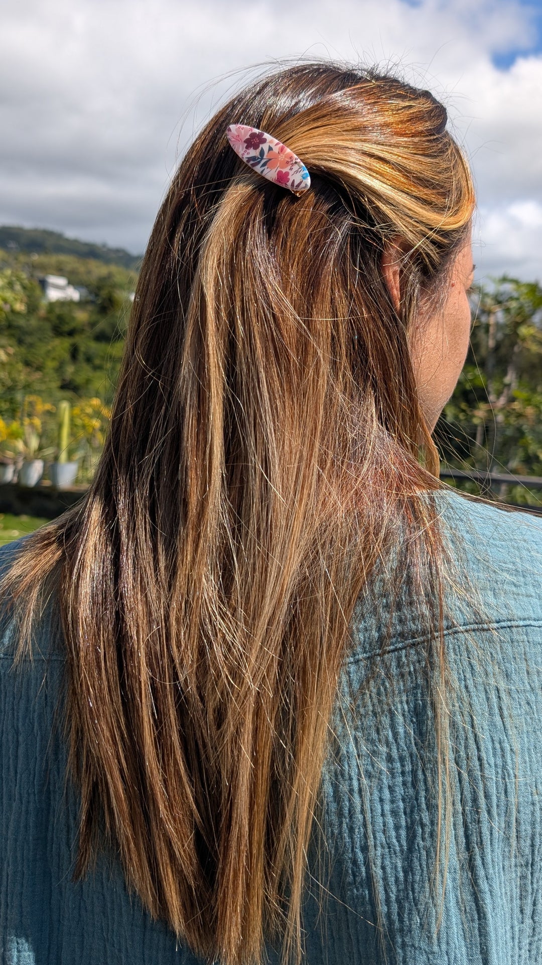 Barrette fleurie