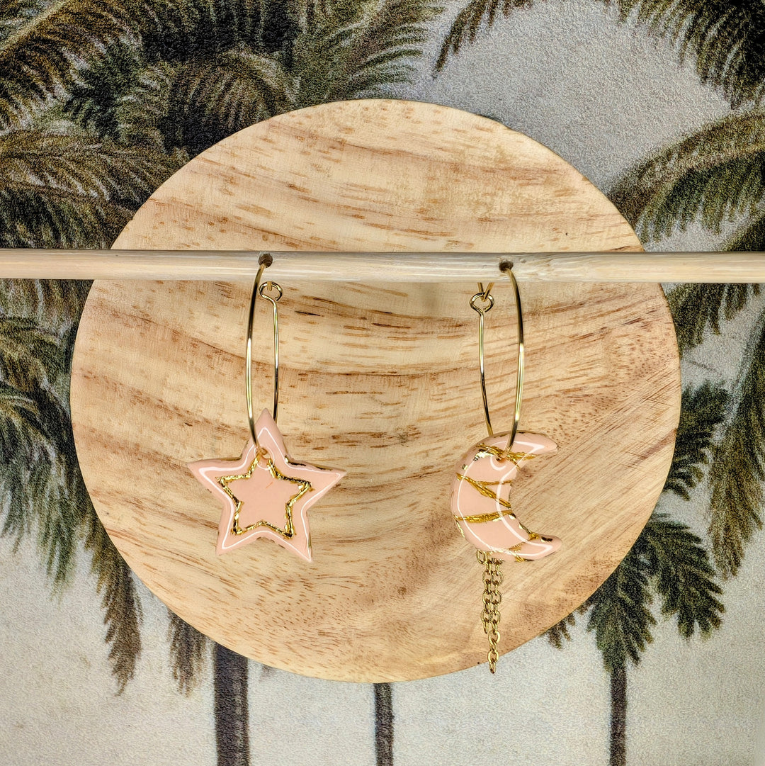 Moon and star (3 coloris)
