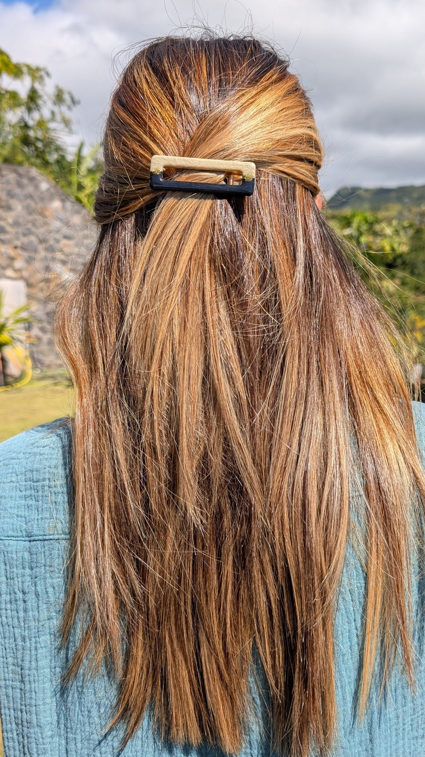 Barrette bigoût noir / beige