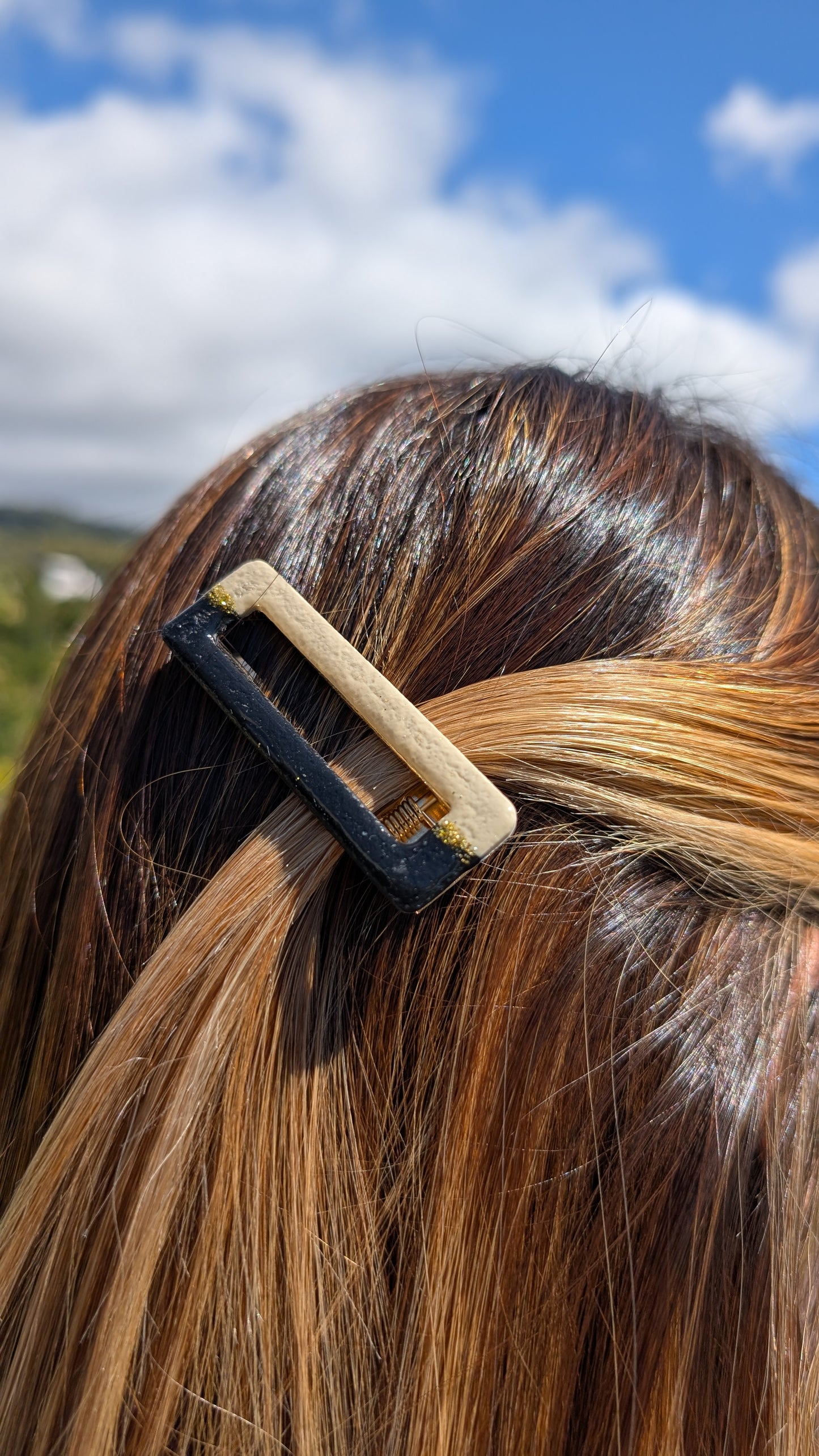 Barrette bigoût noir / beige