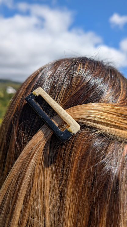 Barrette bigoût noir / beige