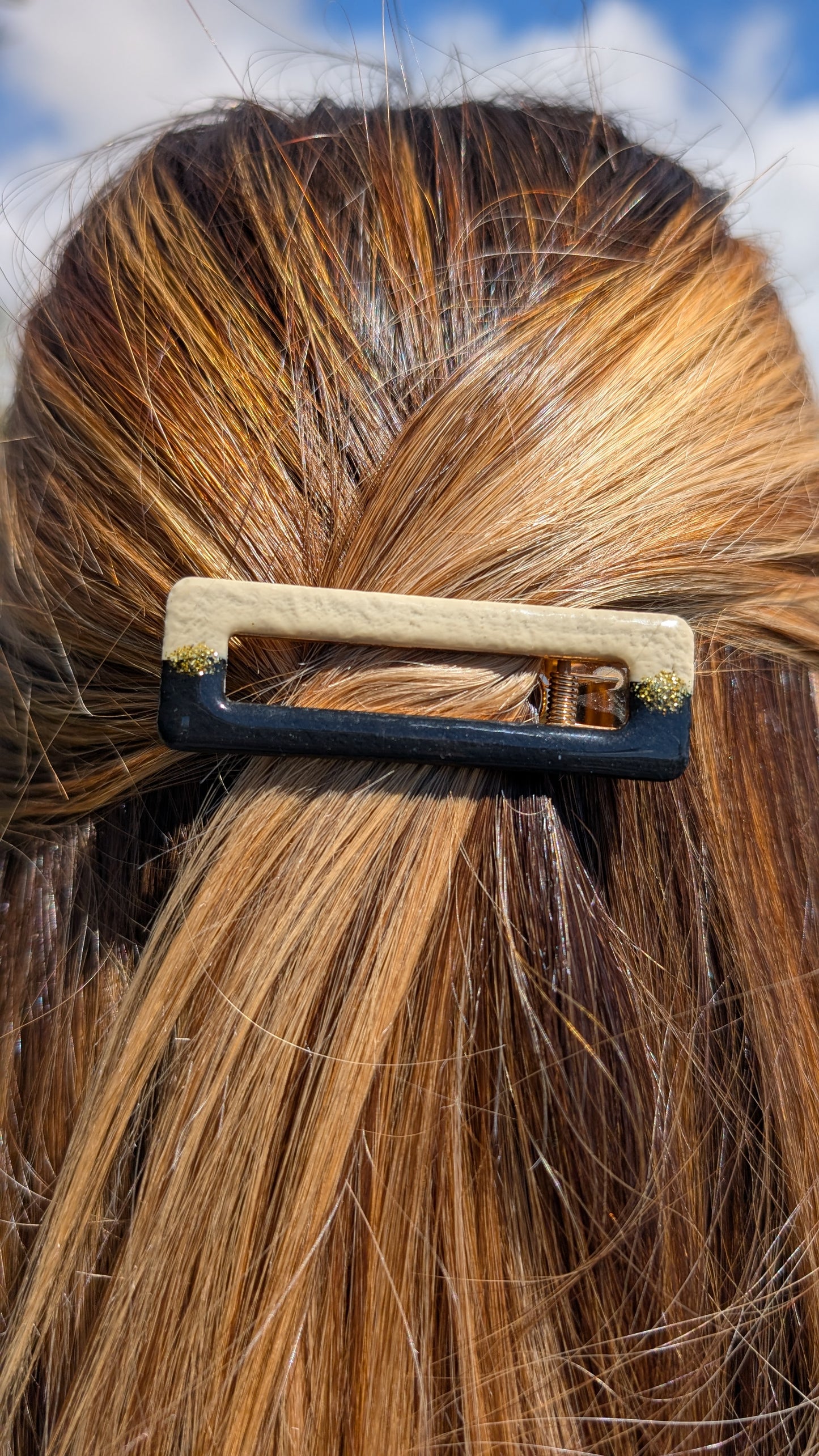 Barrette bigoût noir / beige