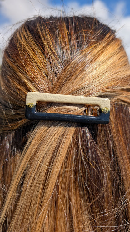 Barrette bigoût noir / beige