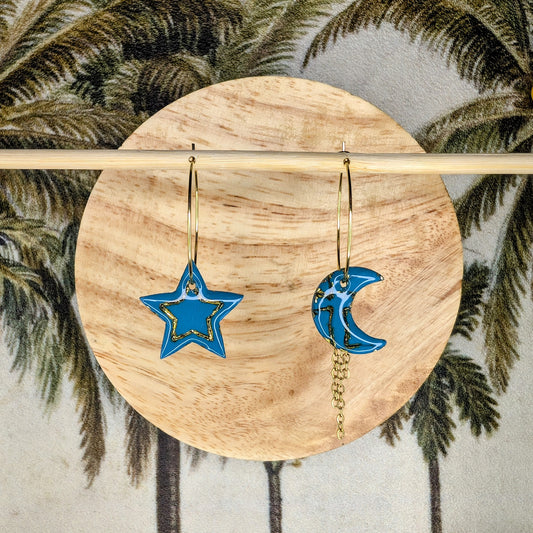 Moon and star (3 coloris)