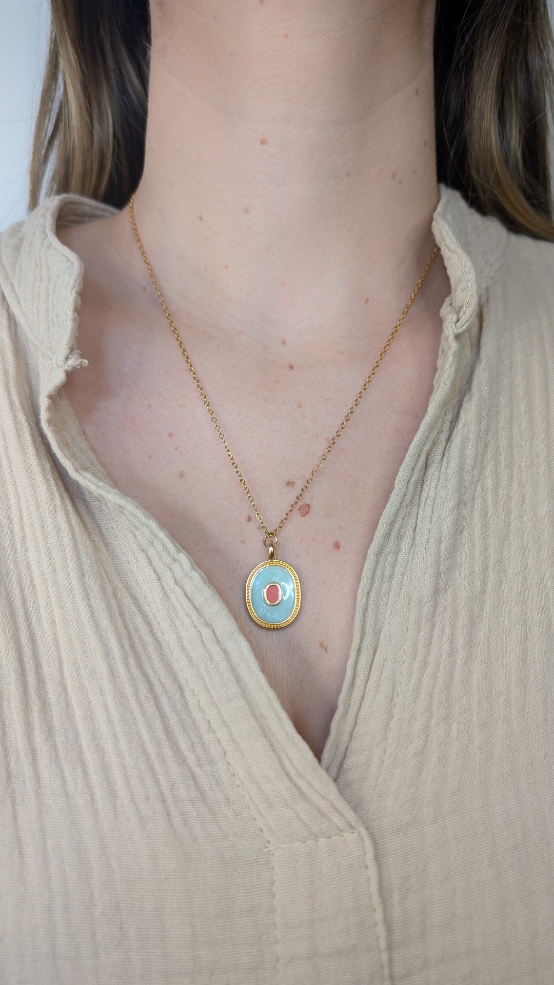 Collier mi-long Mirette (2 pendentifs au choix)