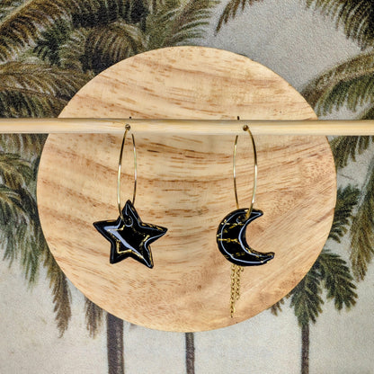 Moon and star (3 coloris)