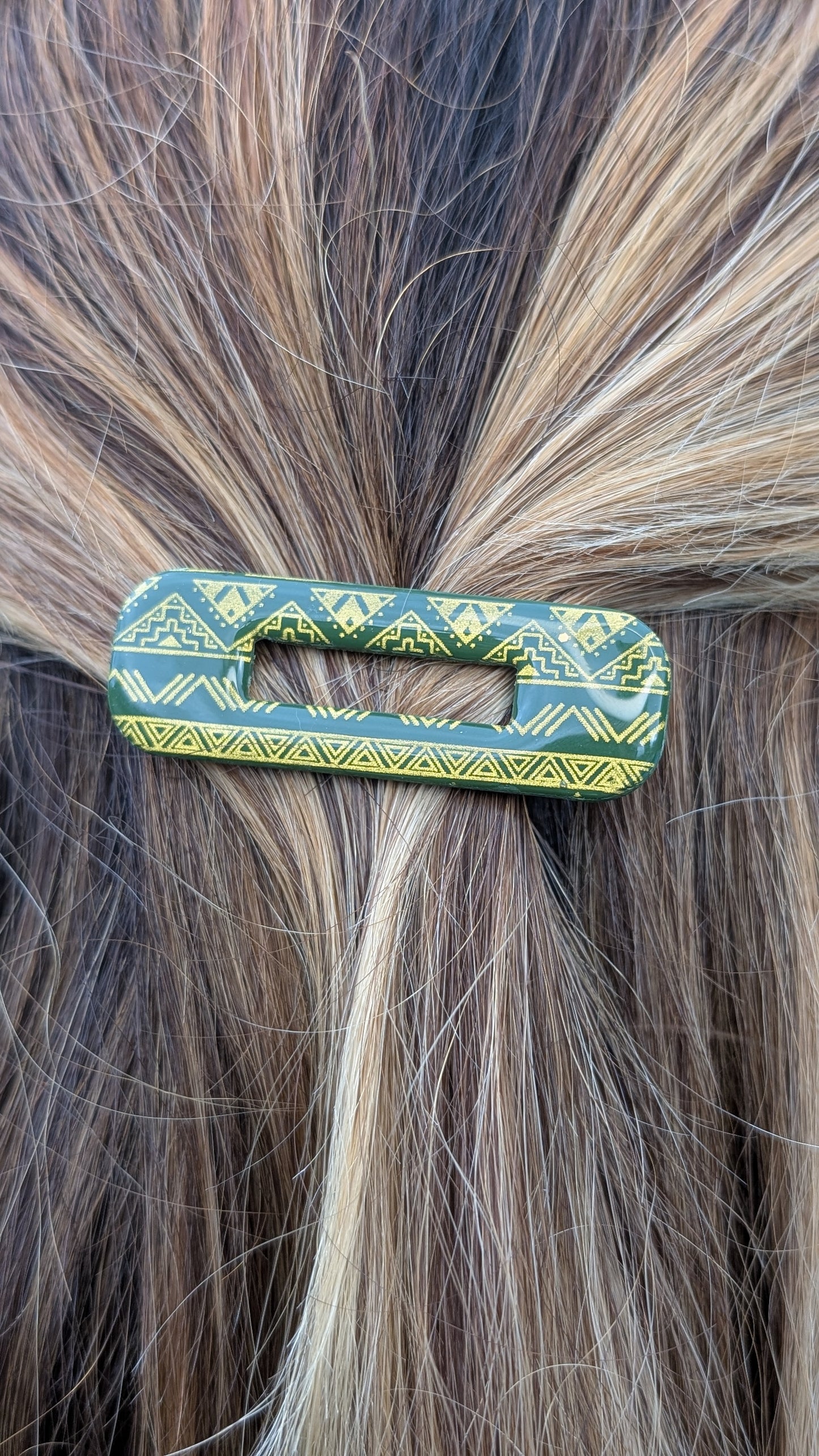 Barrette kaki Aztèque